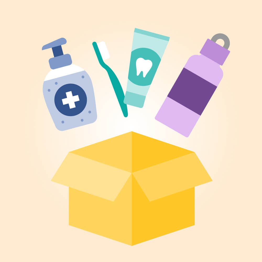 care package for unhoused individuals