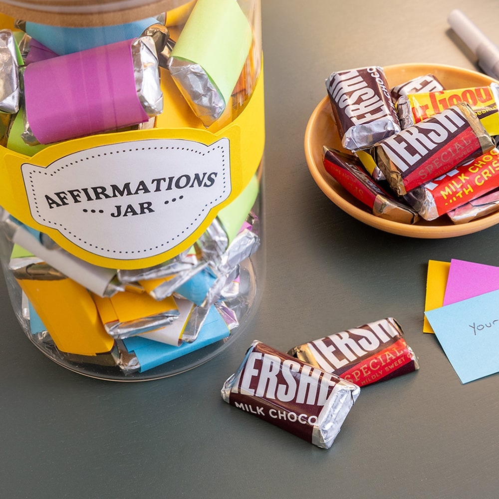 affirmations candy jar