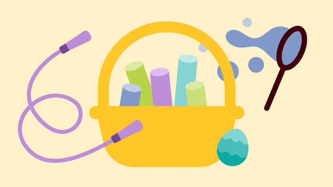 get out and play gift basket filled with an assortment of outdoor toys