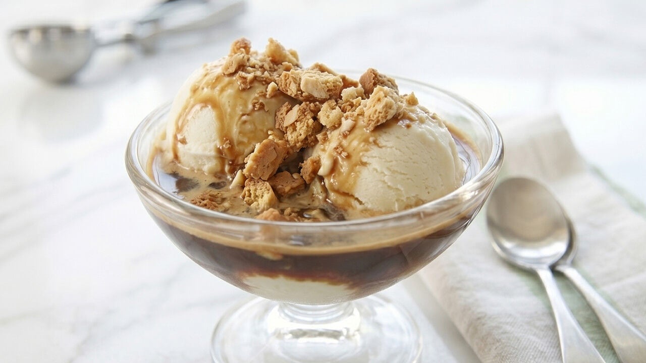 italian inspired ice cream sundae