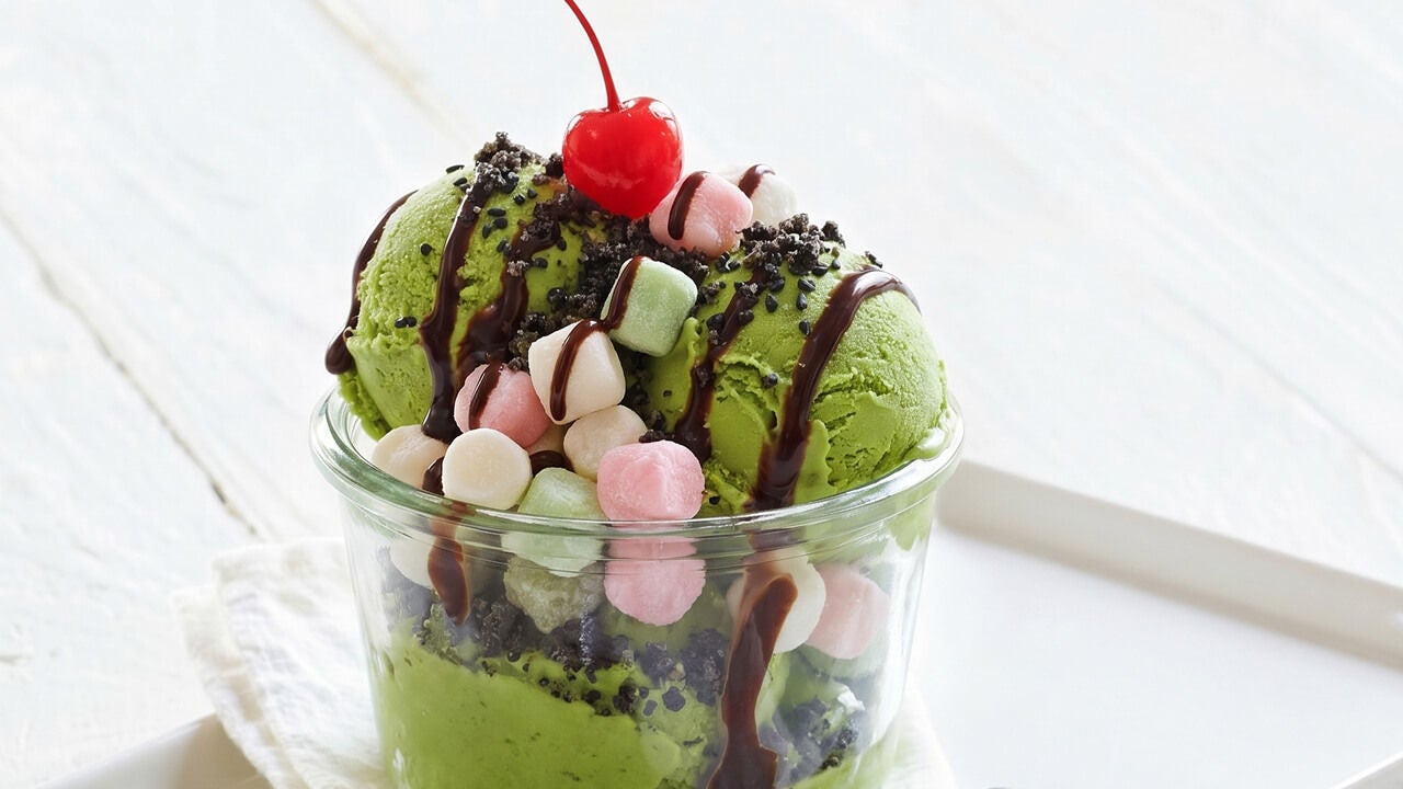 japanese inspired ice cream sundae
