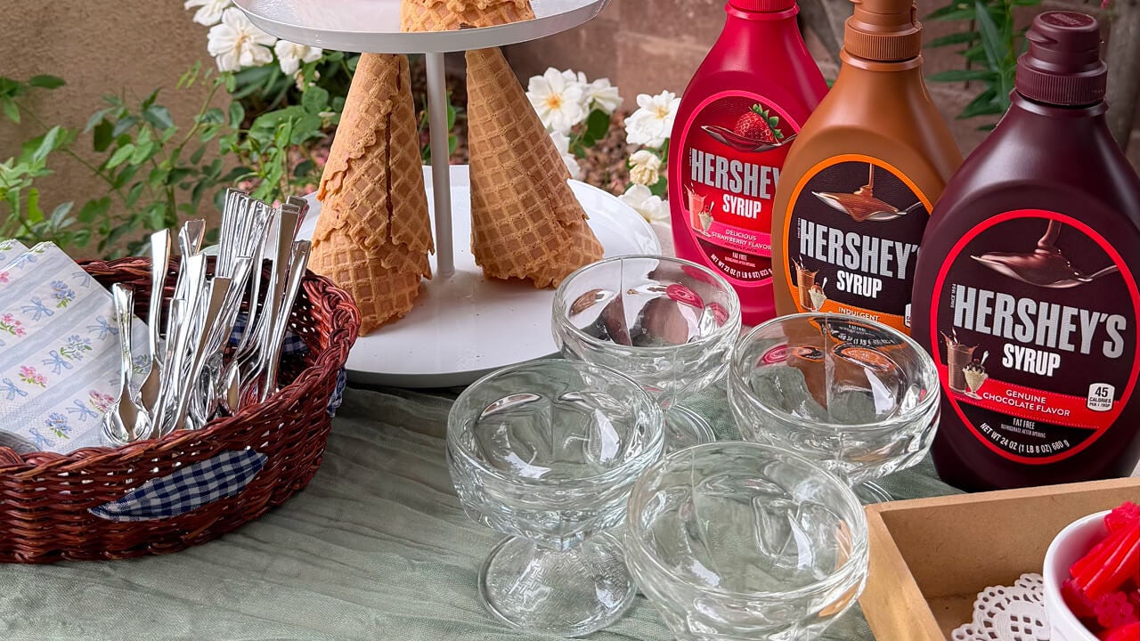 ice cream sundae bar