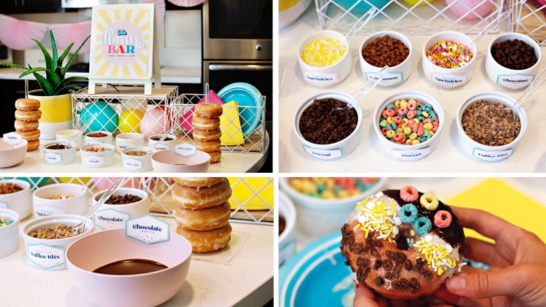DIY slumber party activities (create your own donut toppings)