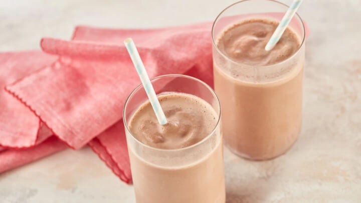 pair of cocoa chocolate shakes