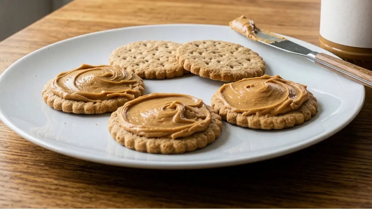 crackers and peanut butter
