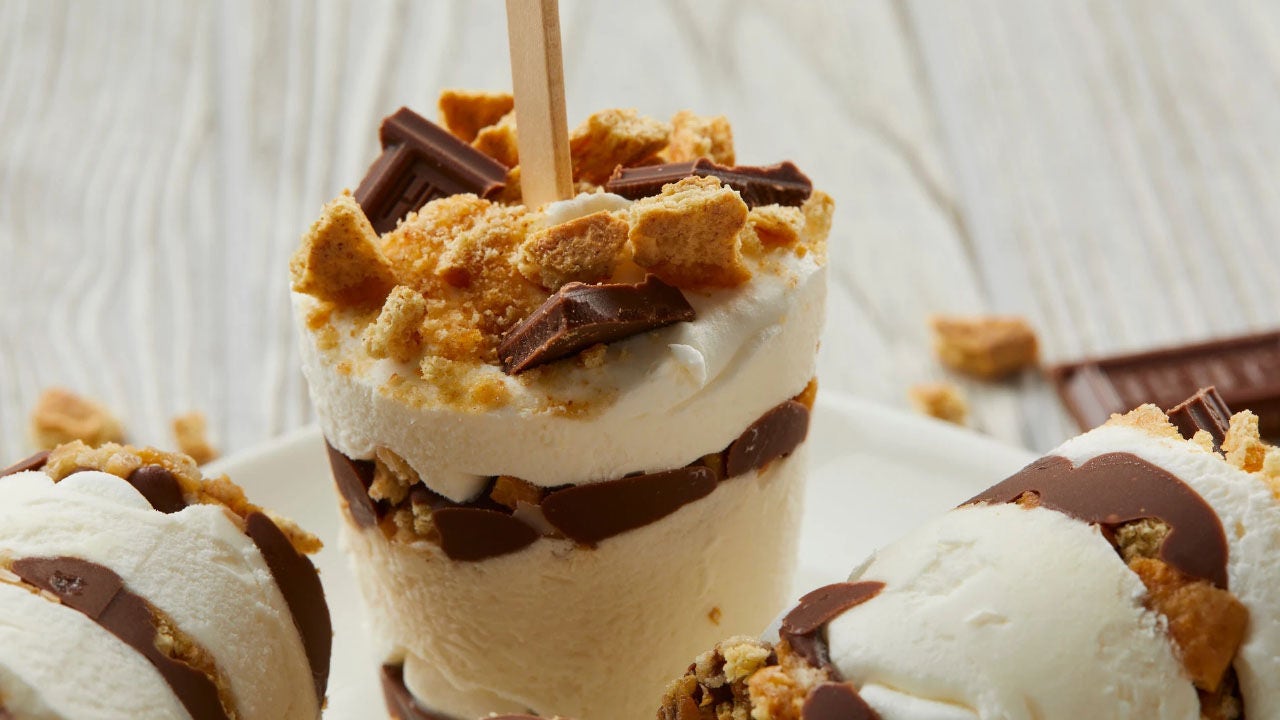 frozen smores pops