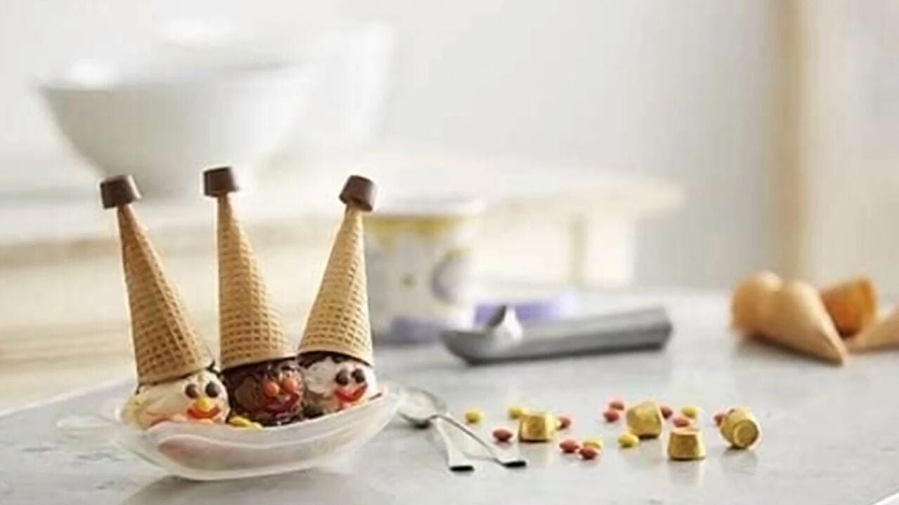 three clown sundae