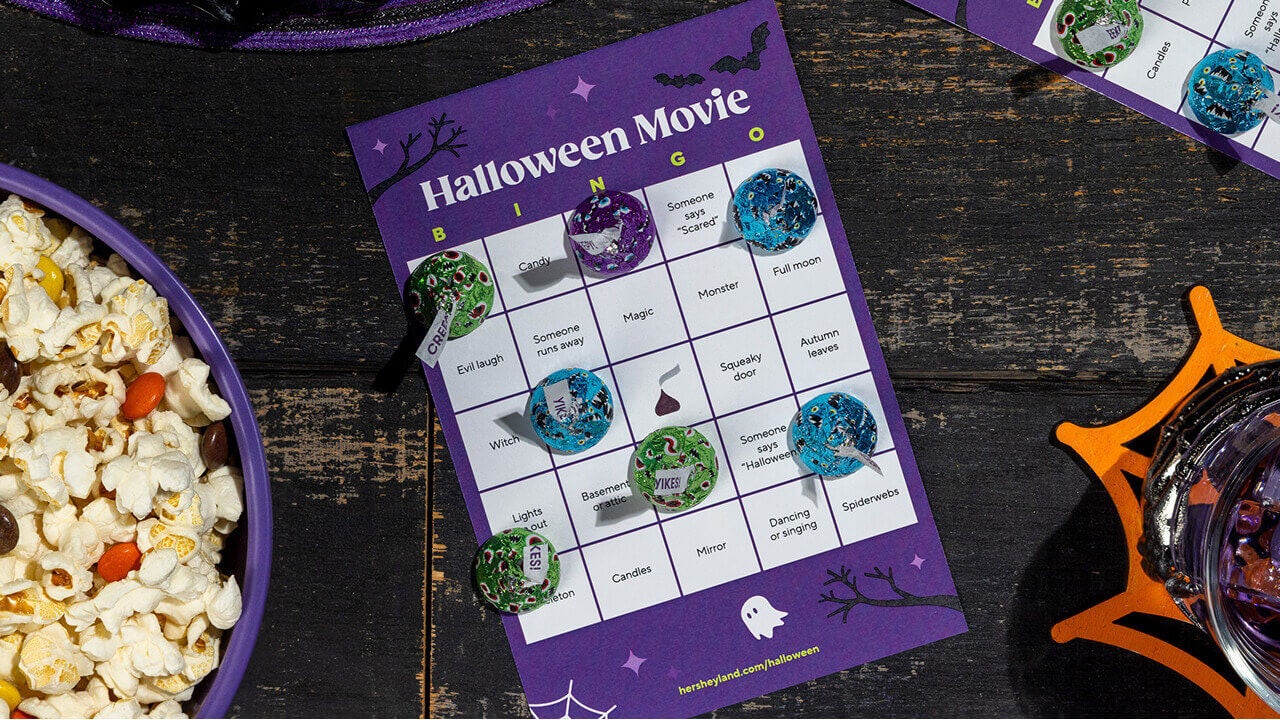 halloween movie bingo card