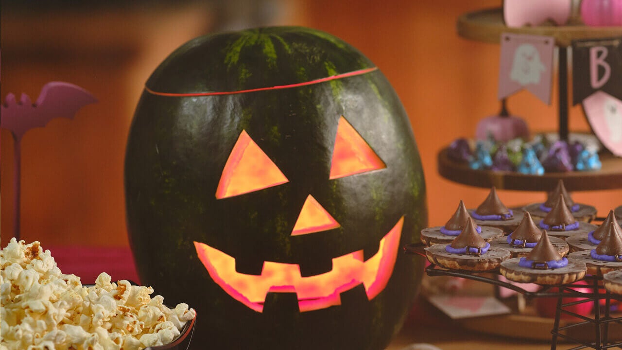 jack-o-melon lantern
