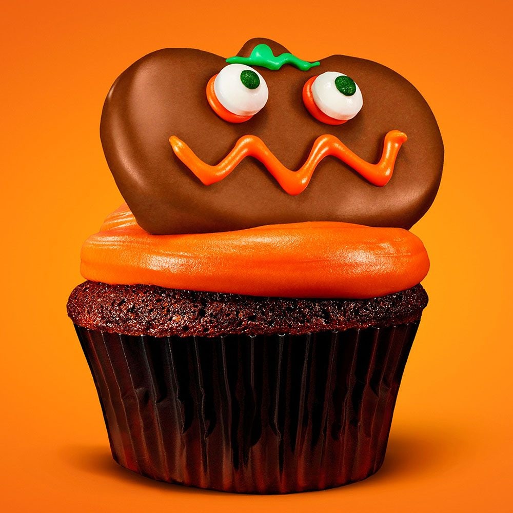 reeses pumpkin patch brownie cupcakes recipe