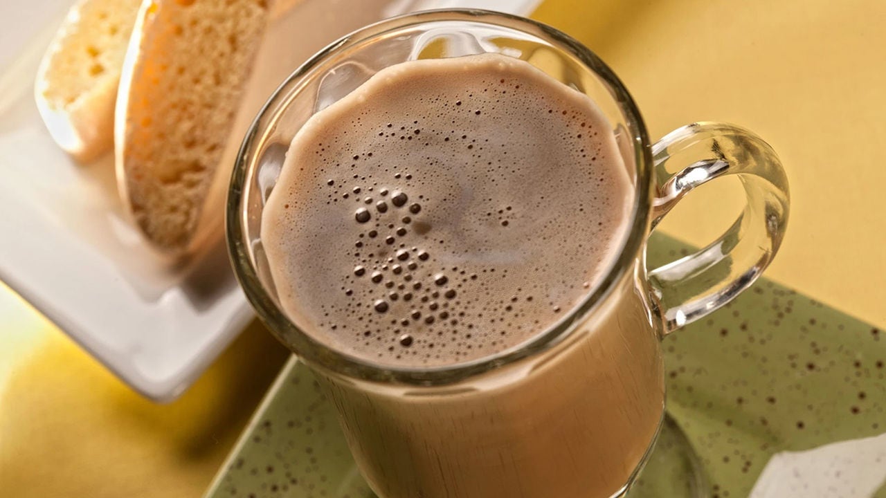 glass mug of coffee