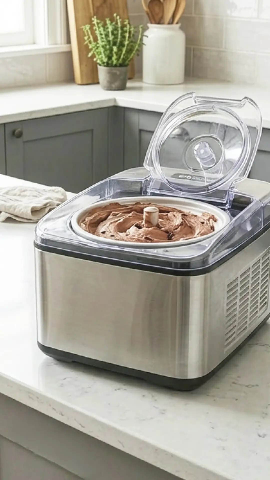 making ice cream with an ice cream maker