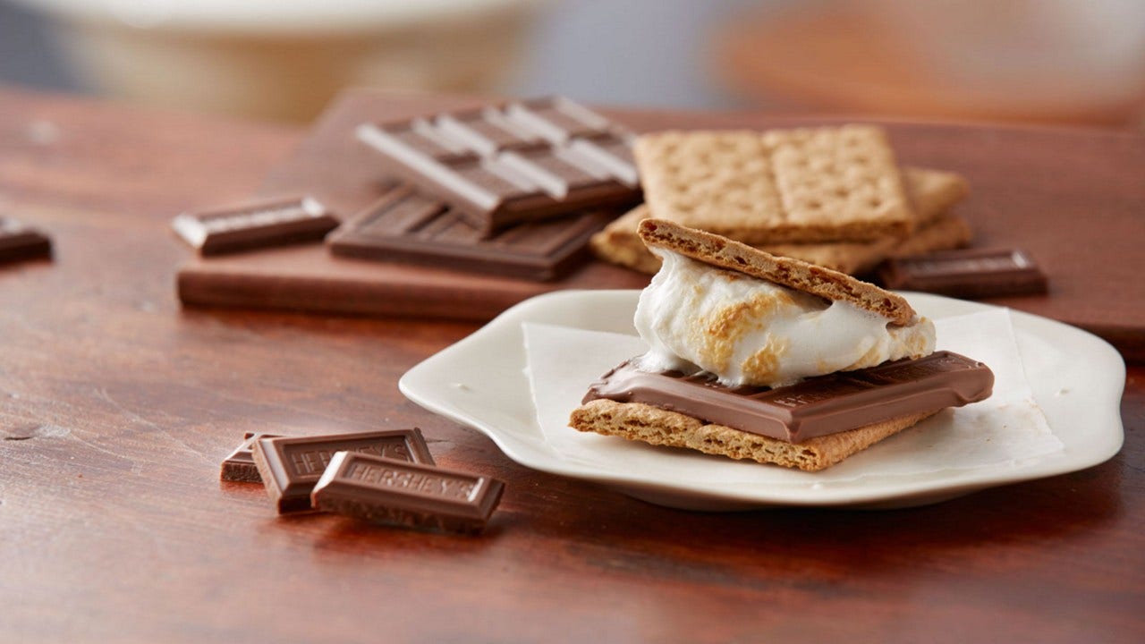 Ready to eat smore on a plate