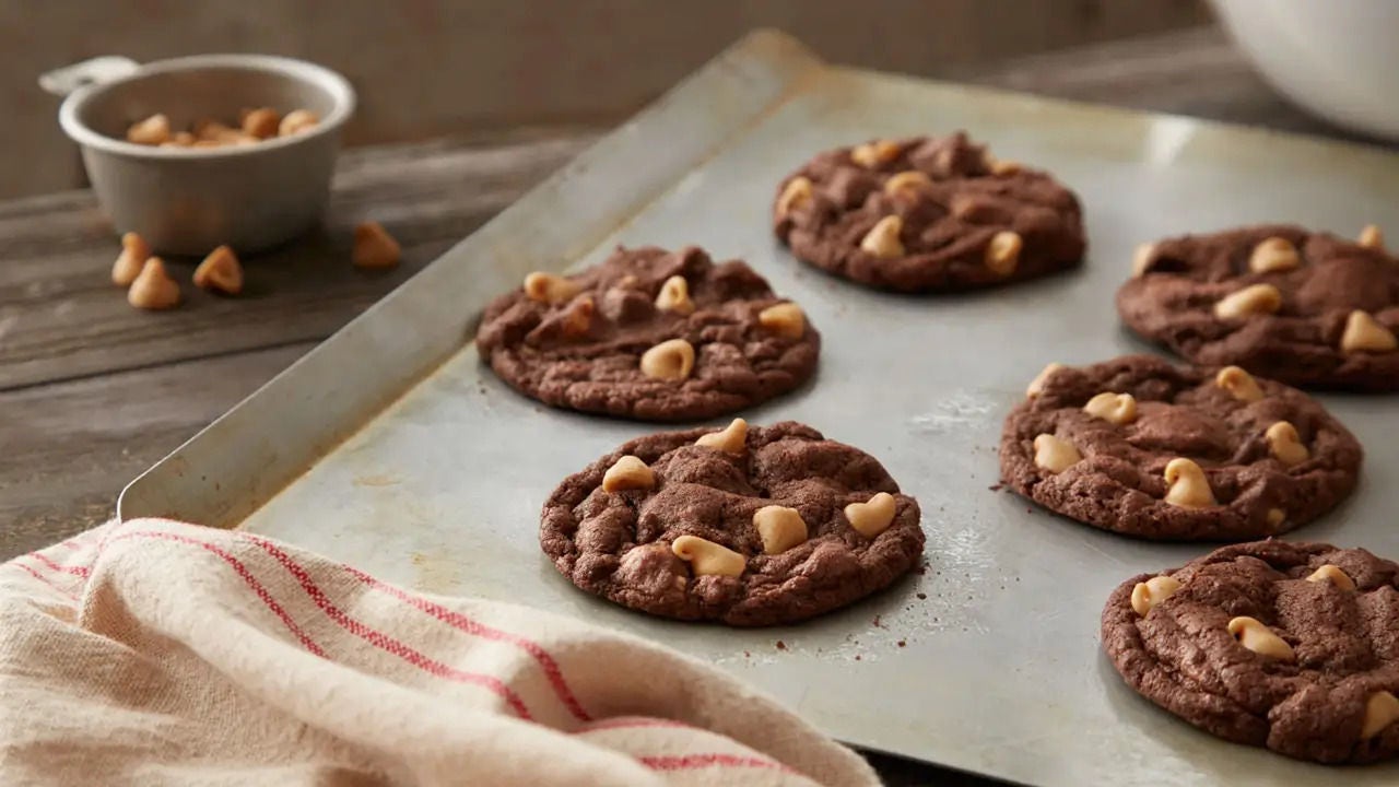 reeses chocolate cookies with peanut butter chips