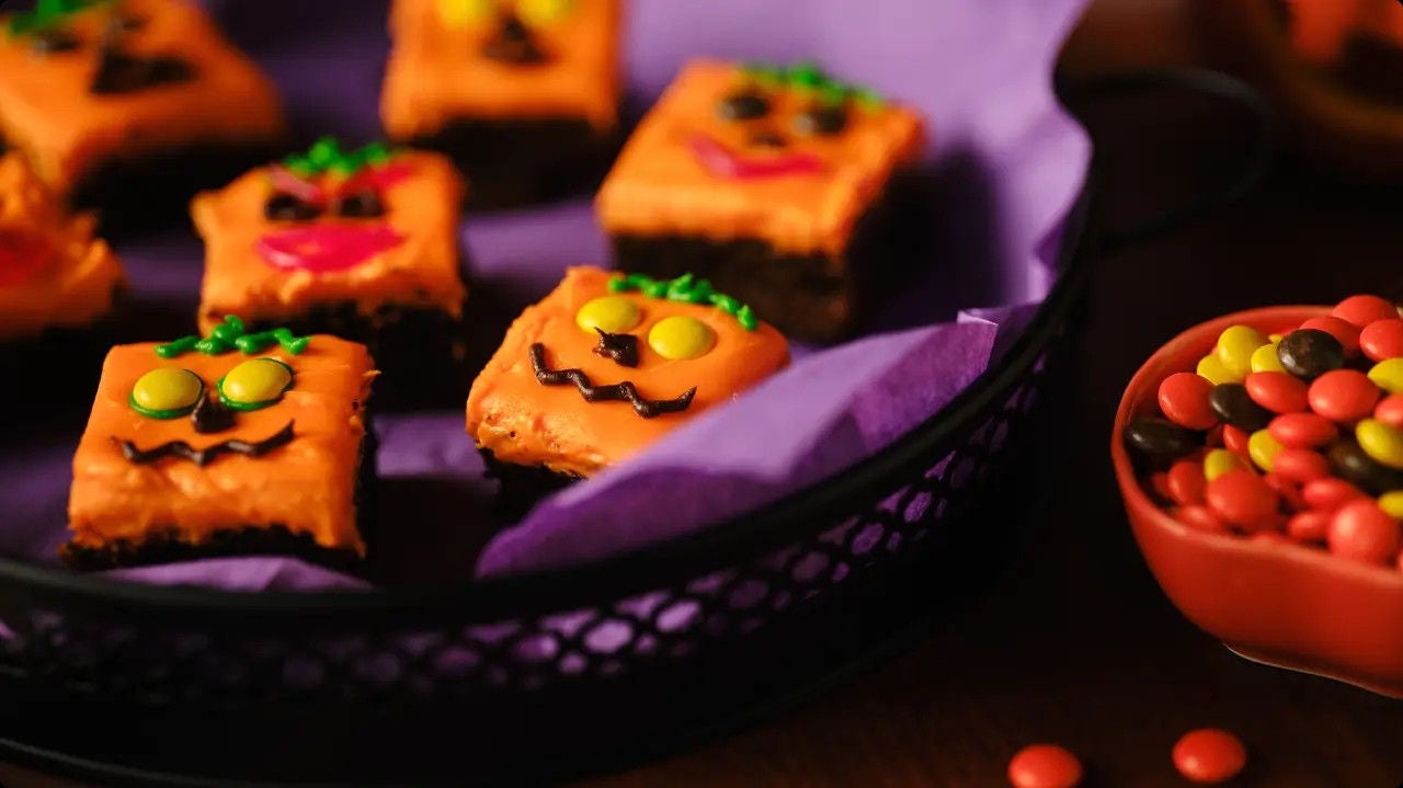 jack-o-lantern brownies