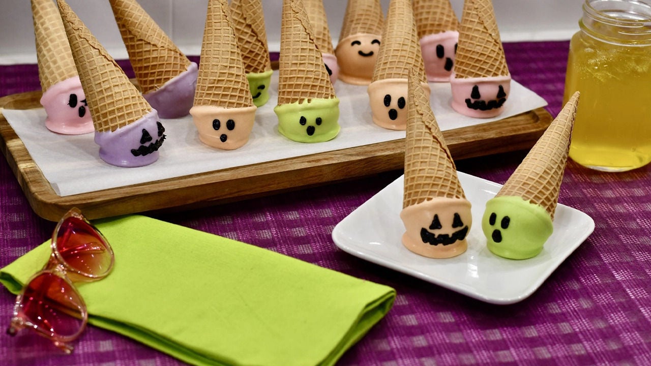 ghost cone cake pops